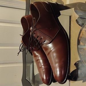 Pronto Uomo Men's sz 10 Brown leather shoes